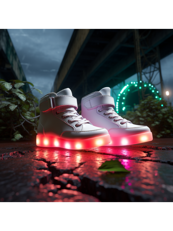 Light Shoes Multi Color Unisex High Top USB Charging LED Shoes